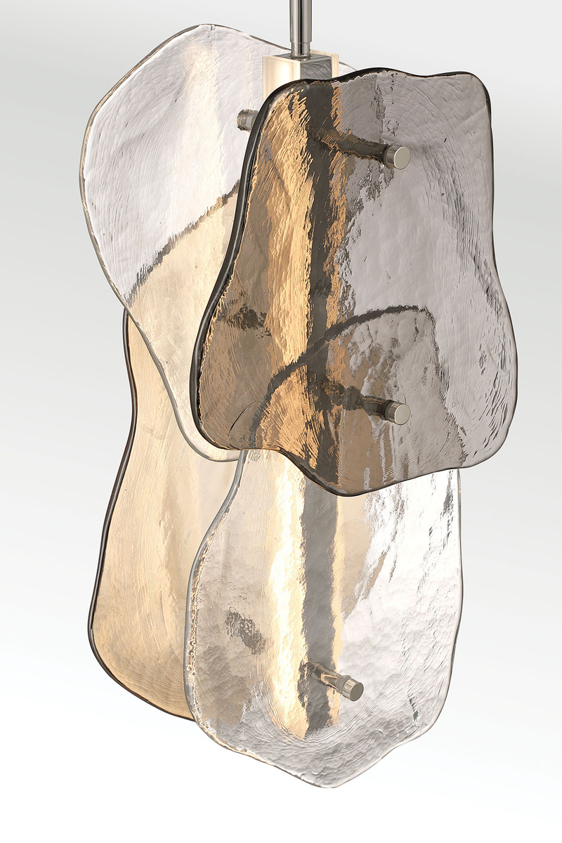 Grotto handmade glass ripple detail