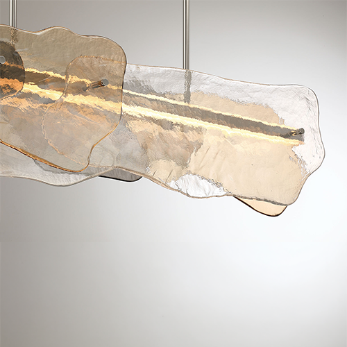 Grotto layered artisan glass chandelier interior hero