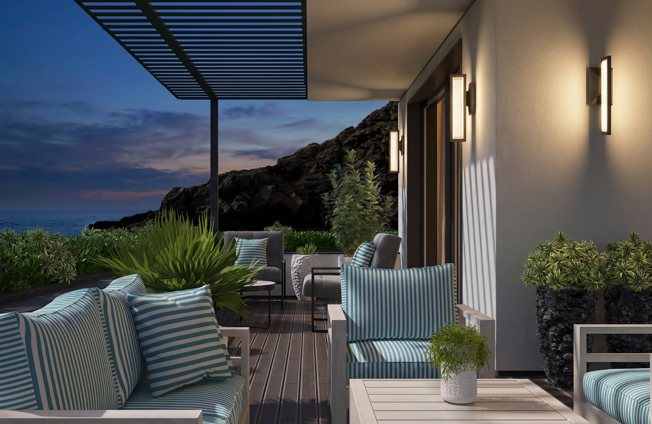 Aelin collection shown on a contemporary building facade