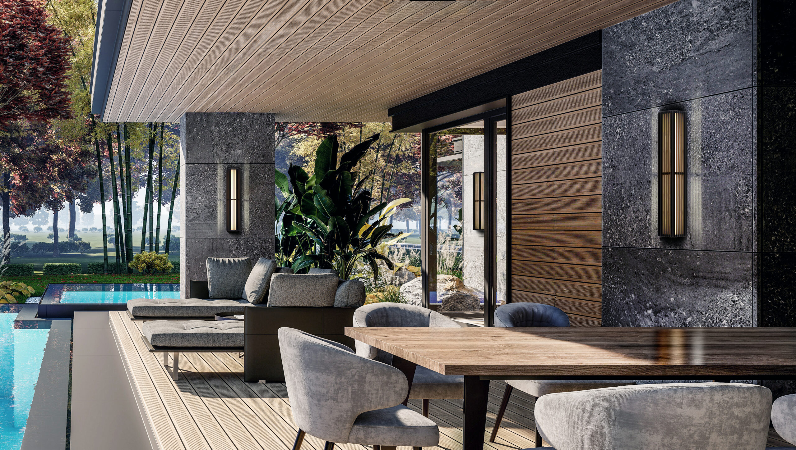 Morton outdoor wall sconce application