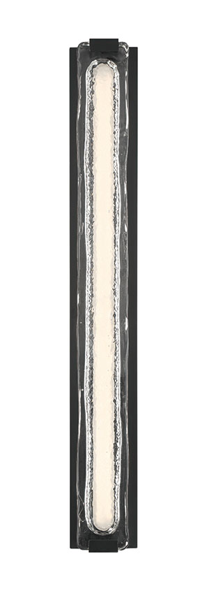 Front view of the Hiltic 36-inch outdoor wall sconce emphasizing its long vertical proportion